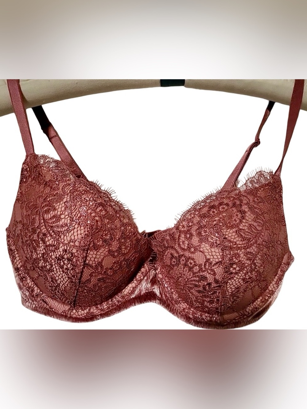 Victoria's Secret Very Sexy Lace push up padded  Bra in shimmery pink Size 36C